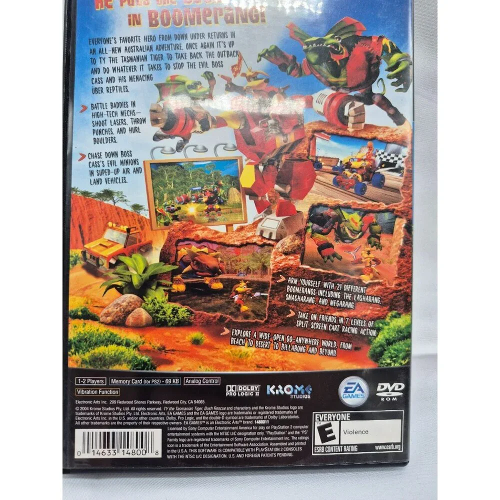 PS2 Ty The Tasmanian Tiger 2 Bush Rescue Playstation 2 Game EA Games Rated E